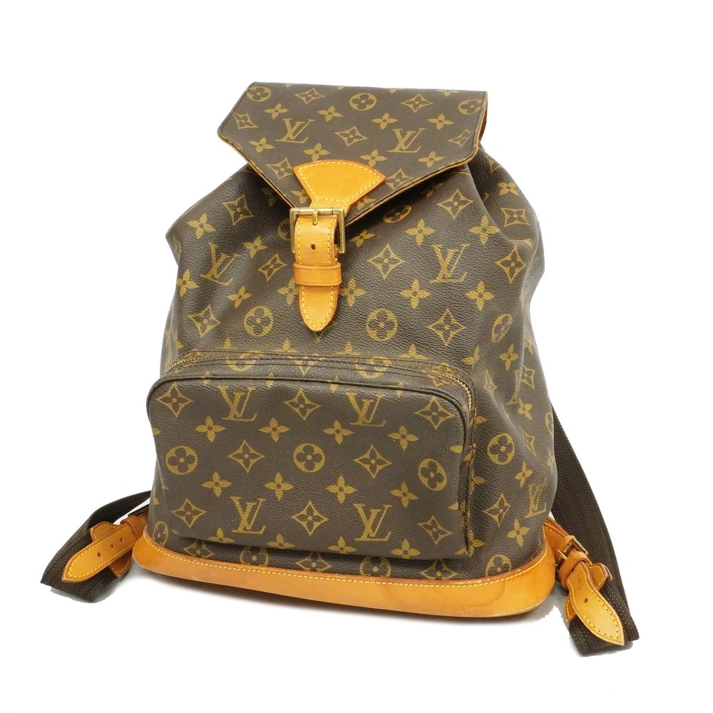 Auth Louis Vuitton Monogram Montsouris GM M51135 Women's Backpack